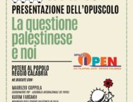 Reggio Calabria, Potere al Popolo presenta l’opuscolo “La Questione Palestinese e Noi”