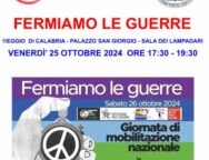 Reggio Calabria, iniziativa fermiamo le guerre