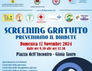 Si terrà a Gioia Tauro l’iniziativa Screening Gratuito Preveniamo il Diabete