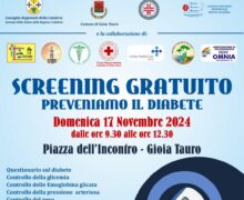 Si terrà a Gioia Tauro l’iniziativa Screening Gratuito Preveniamo il Diabete