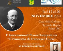 Si terrà a Palmi dal 17 al 20 novembre il I° International Piano Competion “Il pianismo di Francesco Cilea”