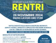 Webinar, sul tema: RENTRI, Registro Elettronico sulla Tracciabilità dei Rifiuti