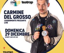 Leggermente frizzante, la stand up comedy di Carmine del Grosso al teatro Grandinetti. L’evento è organizzato da Stand Up Lamezia, Teatrop e Icica APS